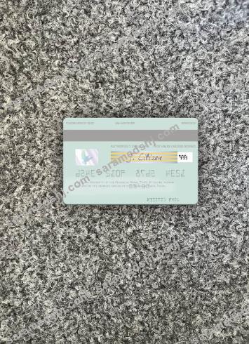 Togo Financial Bank visa debit card photolook back